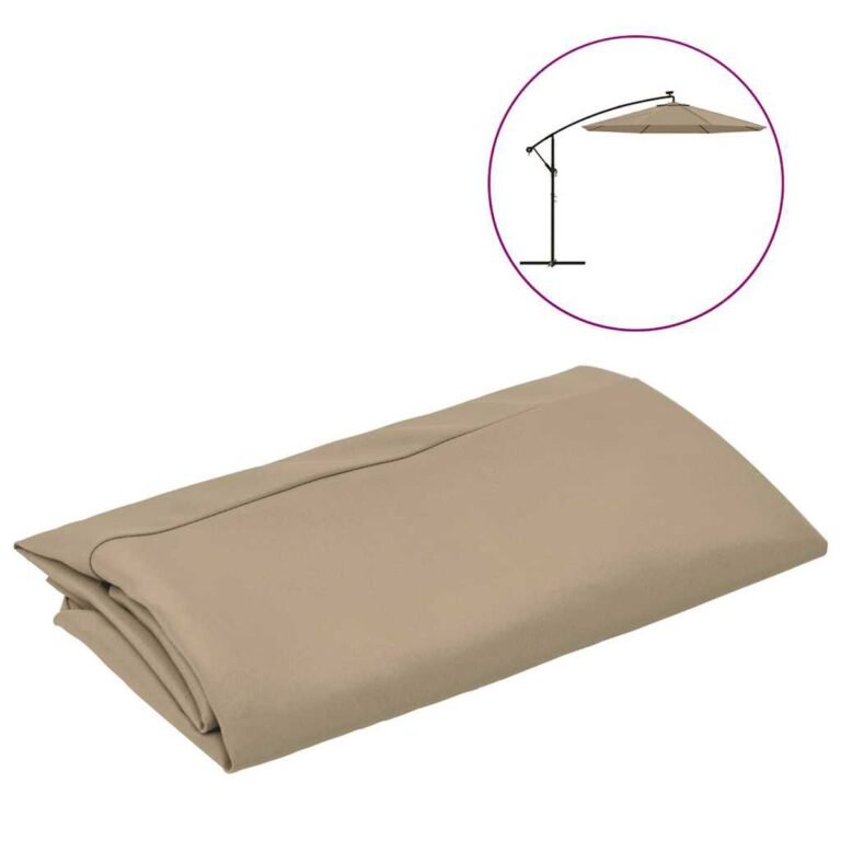 vidaXL Pakaitinis audinys sodo skėčiui, taupe spalvos, 300cm