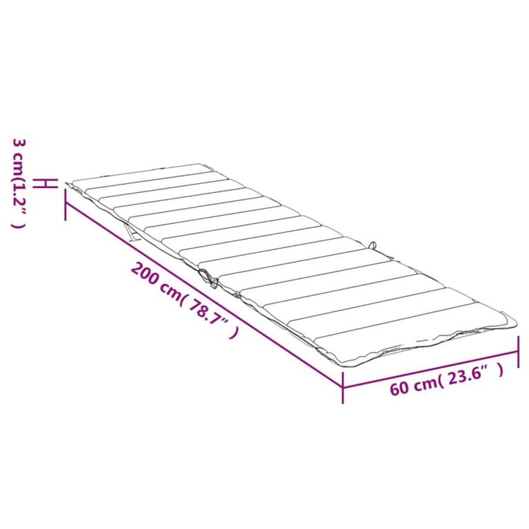 Gultas – 200×60×3cm, antracito spalva – produkto nuotrauka 9