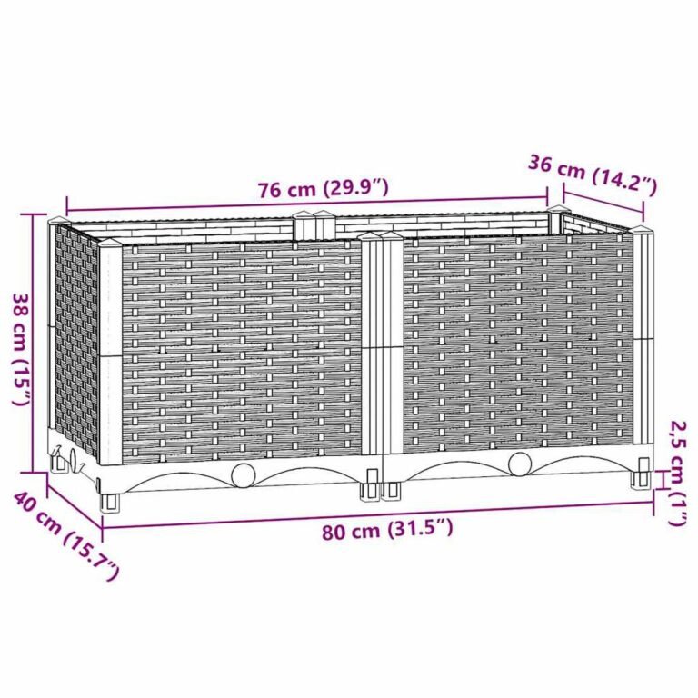 Pakelta lysvė – 80×40×38 cm – produkto nuotrauka 8