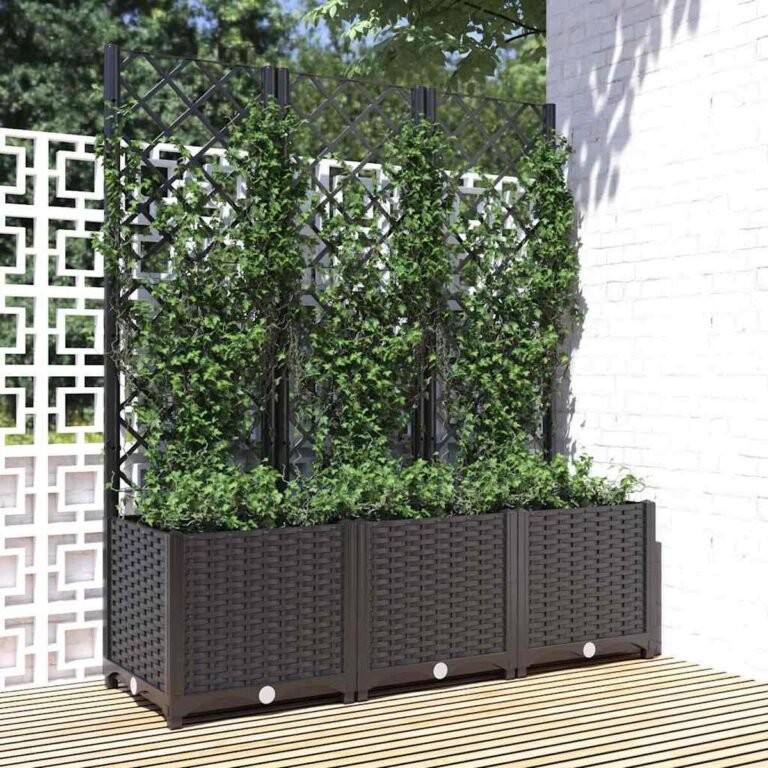 Lauko augalų dėžė – 120×40×136 cm, juoda spalva – produkto nuotrauka 7