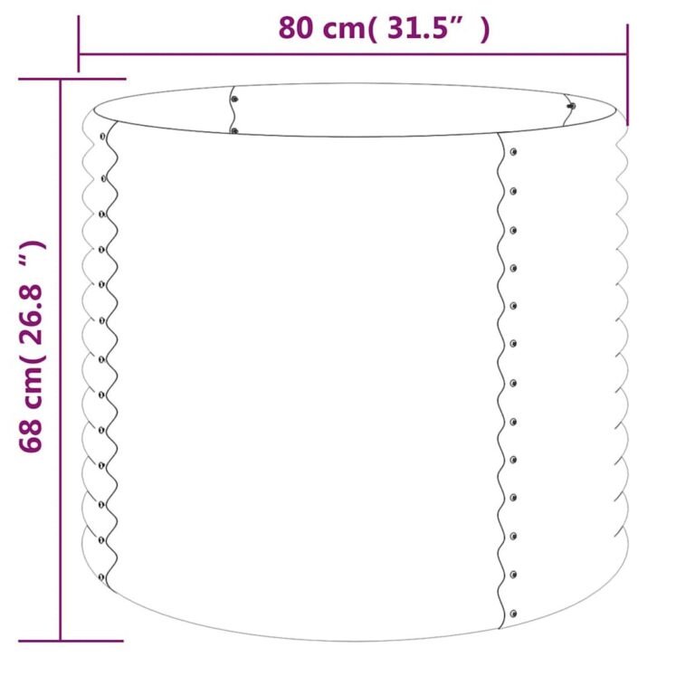 Lauko augalų dėžė – 80×80×68 cm, pilka spalva – produkto nuotrauka 4