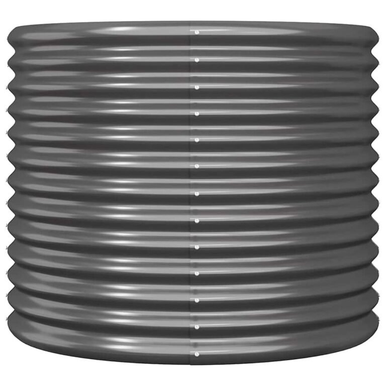Lauko augalų dėžė – 80×80×68 cm, antracito spalva – produkto nuotrauka 3