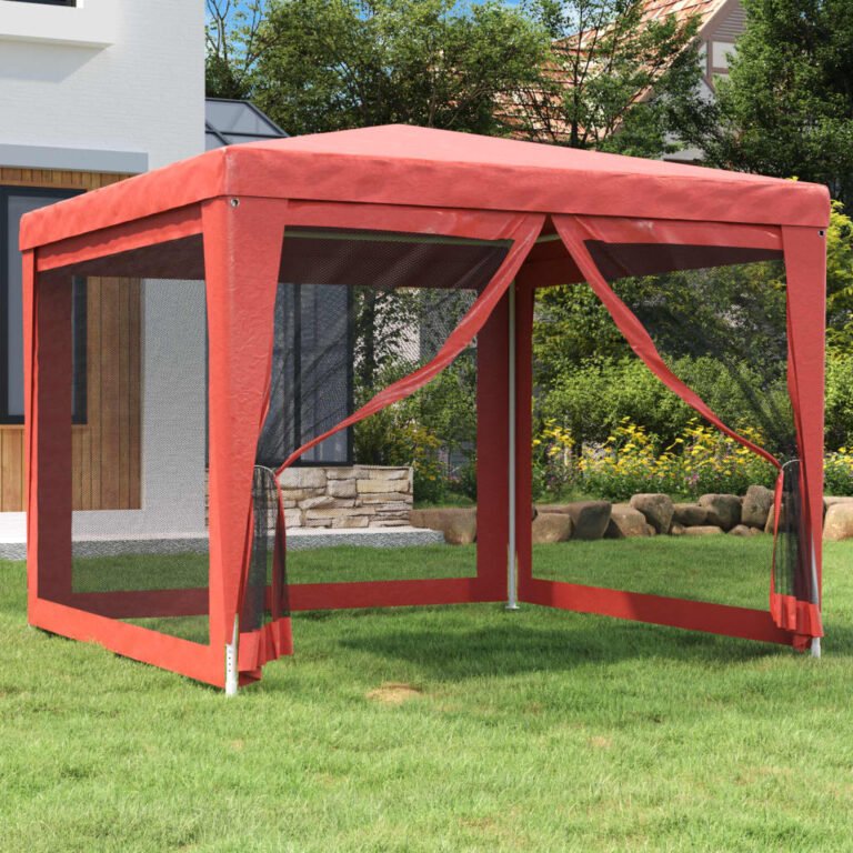 Pavėsinė-palapinė HDPE – 3×3 m, raudona spalva