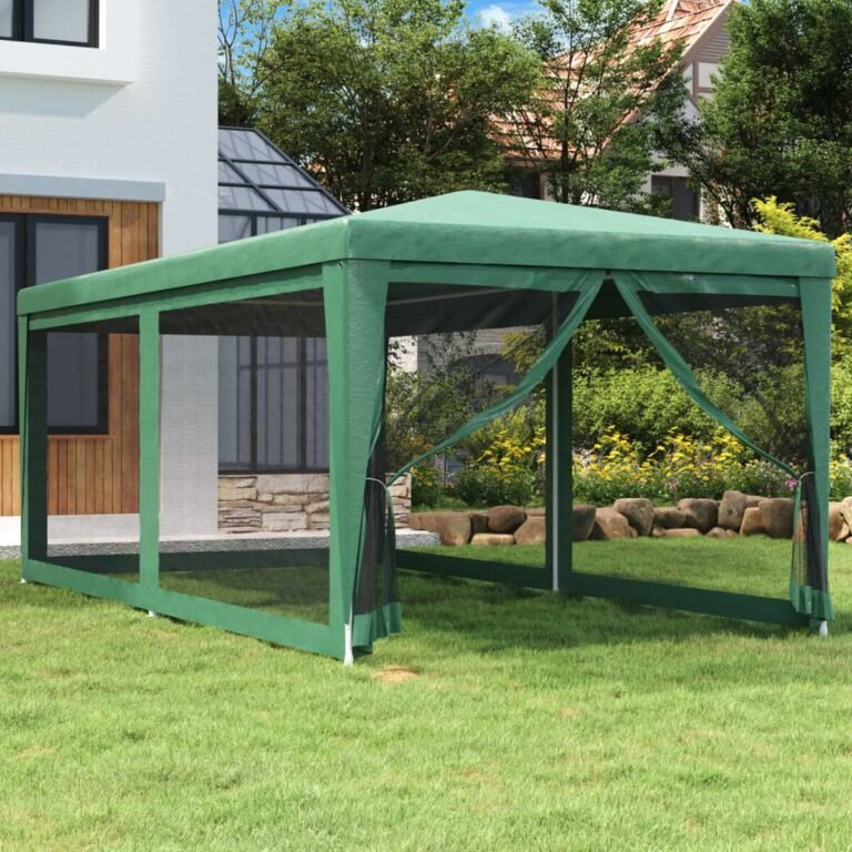 Pavėsinė-palapinė HDPE – 3×6 m, žalia spalva – produkto nuotrauka 2