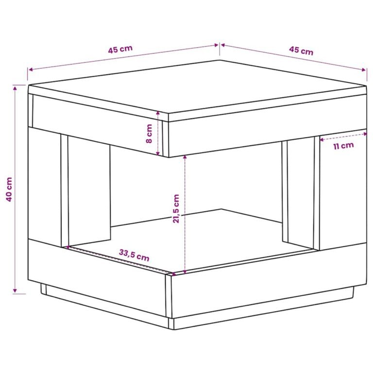 Kavos staliukas – 45×45×40 cm – produkto nuotrauka 7