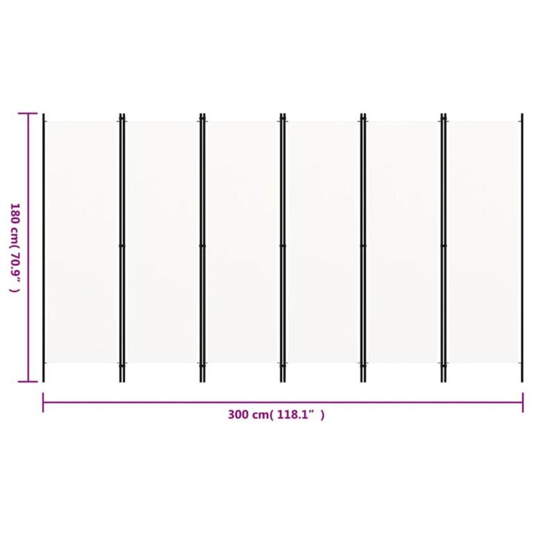 Kambario pertvara – 300×180 cm, balta spalva – nuotrauka 6 Kambario pertvara – 300×180 cm, balta spalva – produkto nuotrauka 6