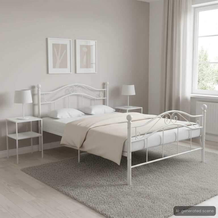 Lovos rėmas – 120×200 cm, balta spalva – produkto nuotrauka 2