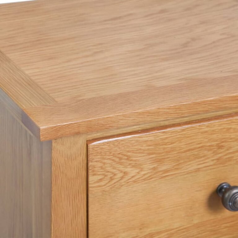 vidaXL Aukšta komoda su stalčiais, 45x32x110cm, ąžuolo masyvas – produkto nuotrauka 6