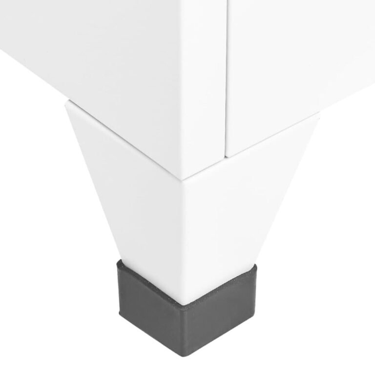 vidaXL Persirengimo spintelė, baltos spalvos, 38x45x180cm, plienas – produkto nuotrauka 4