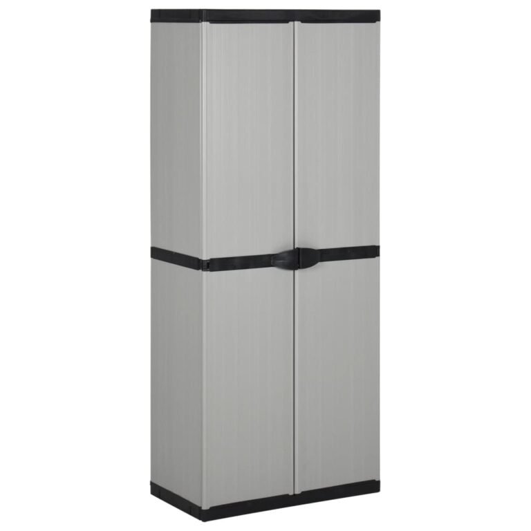 Daiktų spinta – 68×40×168 cm, juoda spalva Daiktų spinta – 68×40×168 cm, juoda spalva