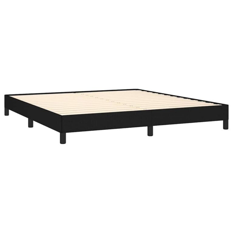 vidaXL Lovos rėmas be čiužinio, juodos spalvos, 160x200cm, audinys – produkto nuotrauka 3