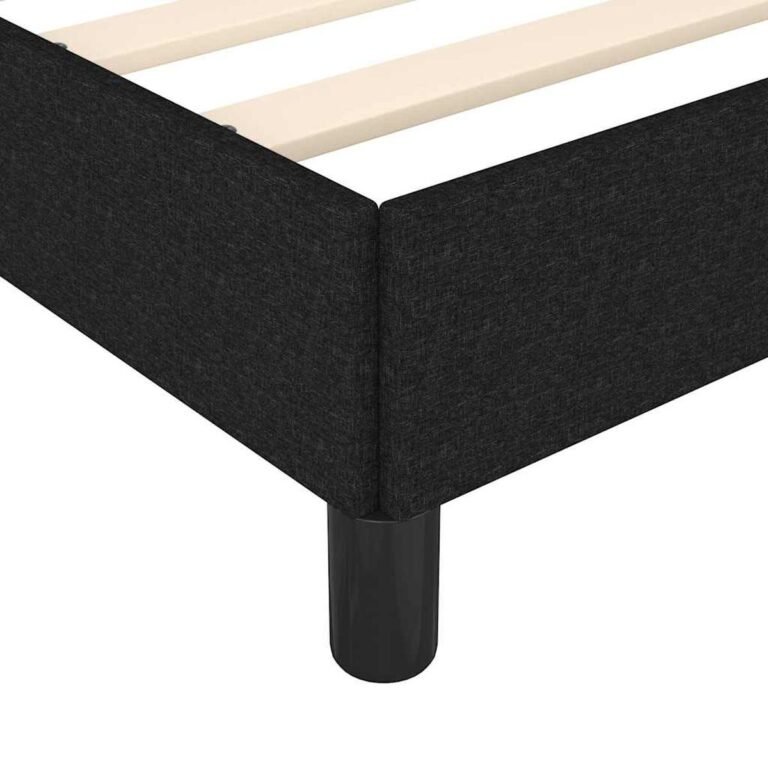 vidaXL Lovos rėmas be čiužinio, juodos spalvos, 160x200cm, audinys – produkto nuotrauka 6