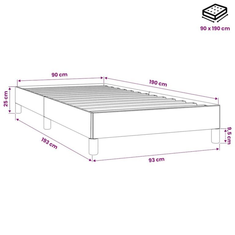 vidaXL Lovos rėmas be čiužinio, šviesiai pilkas, 90x190cm, aksomas – produkto nuotrauka 9