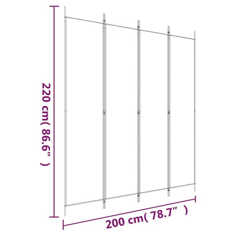 Kambario pertvara – 200×220 cm, antracito spalva – produkto nuotrauka 8