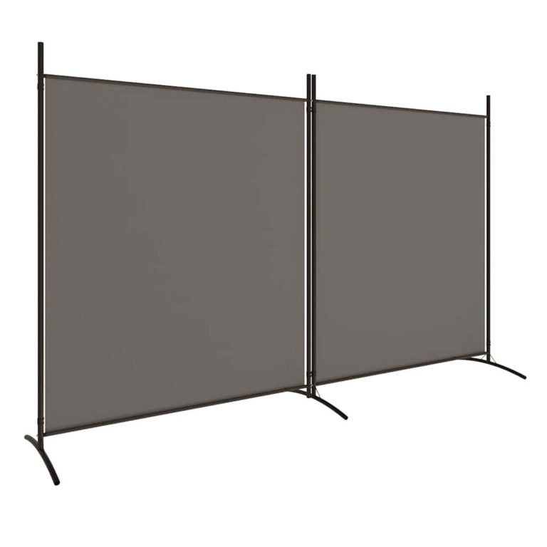 vidaXL Kambario pertvara, 2 dalių, antracito, 348x180cm, audinys