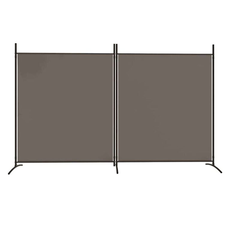 vidaXL Kambario pertvara, 2 dalių, antracito, 348x180cm, audinys – produkto nuotrauka 3