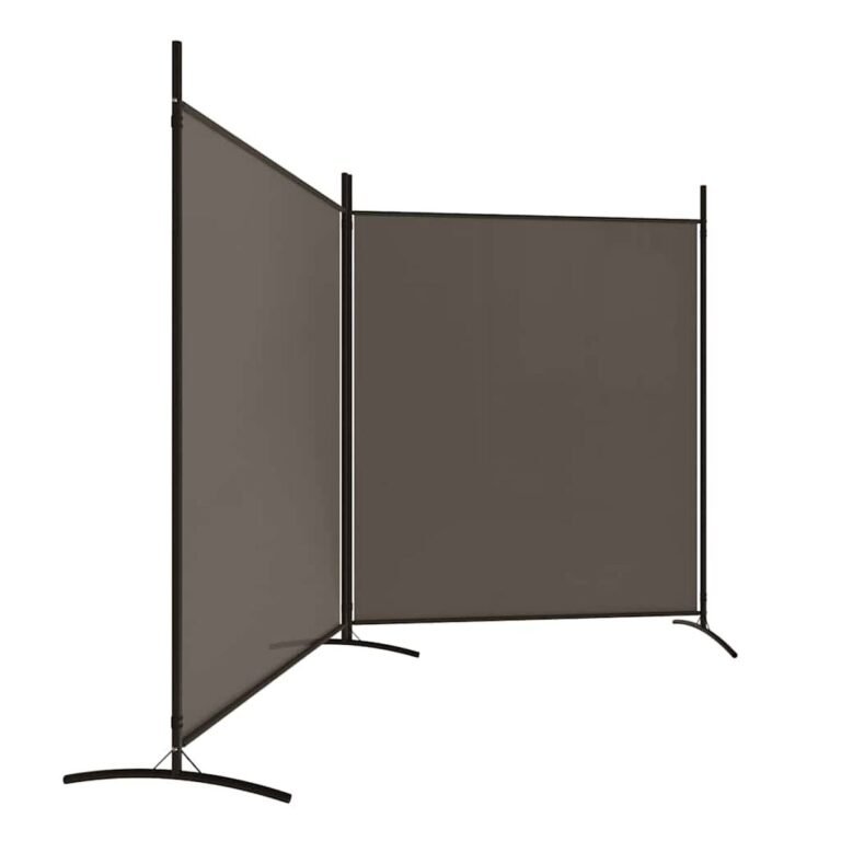 vidaXL Kambario pertvara, 2 dalių, antracito, 348x180cm, audinys – produkto nuotrauka 4