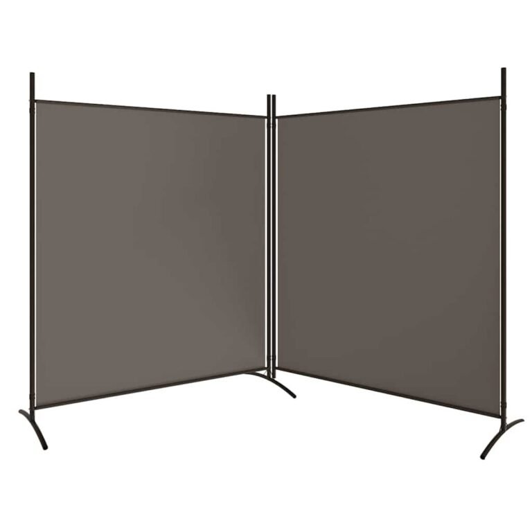 vidaXL Kambario pertvara, 2 dalių, antracito, 348x180cm, audinys – produkto nuotrauka 5