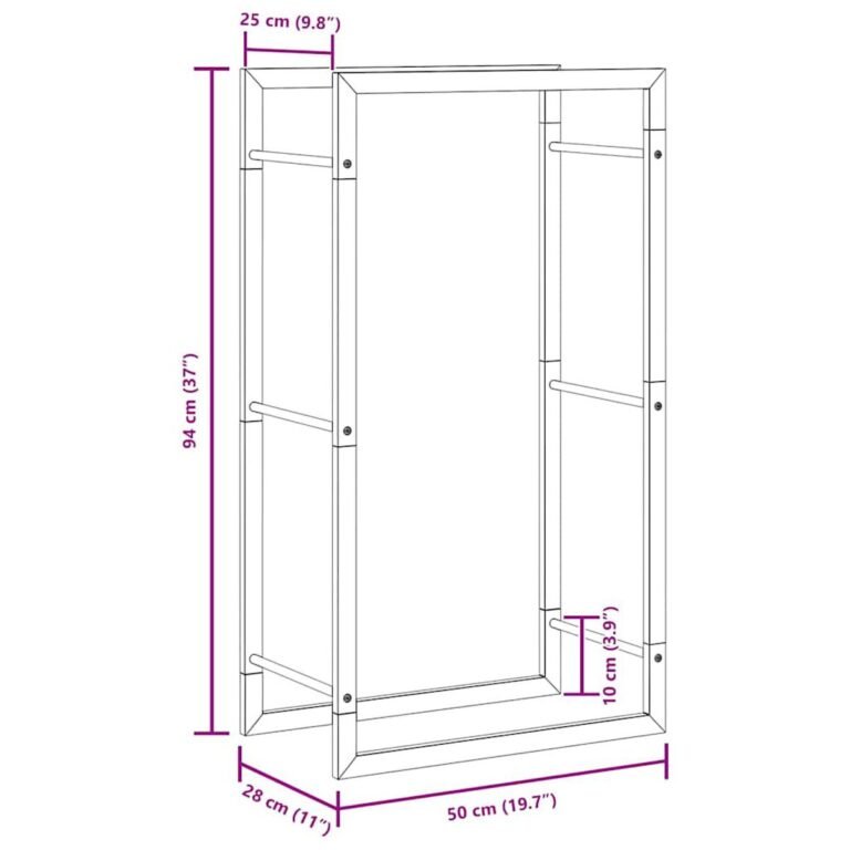 Malkų stovas – 50×28×94 cm, juoda spalva – produkto nuotrauka 10