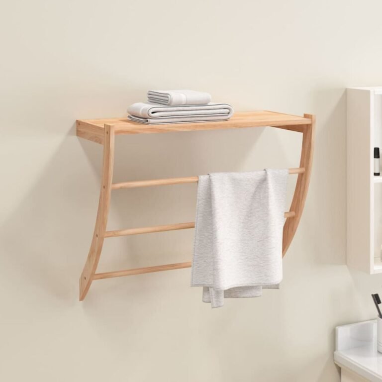 vidaXL Rankšluosčių kabykla, 60x25,5x49cm, riešutmedžio masyvas – produkto nuotrauka 2
