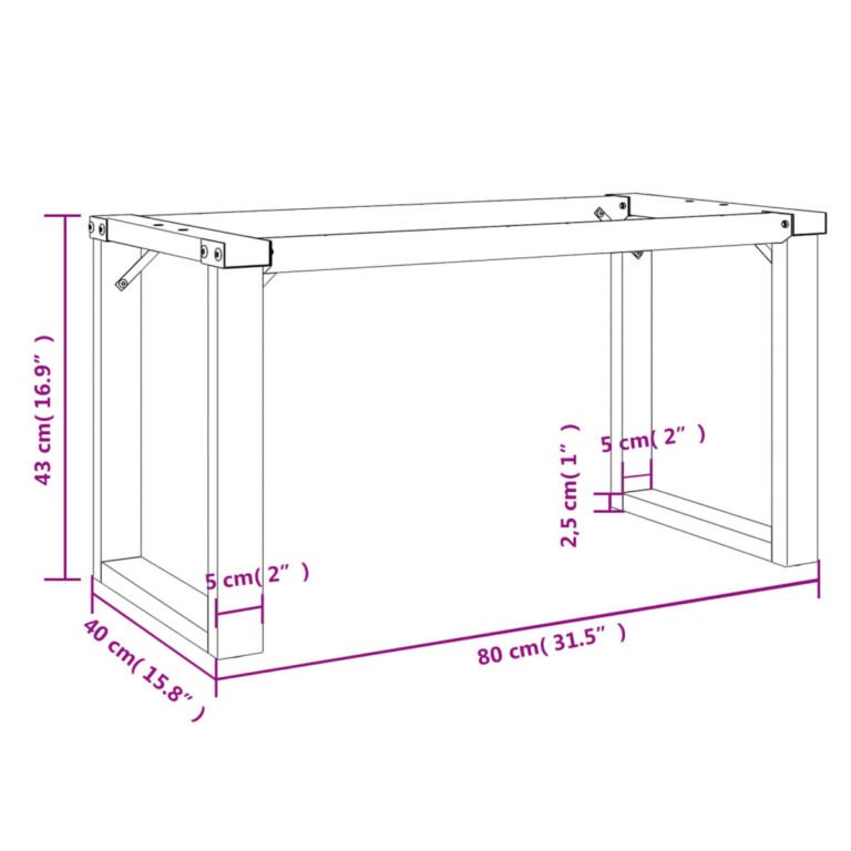 Kavos staliukas – 80×40×43 cm – produkto nuotrauka 8