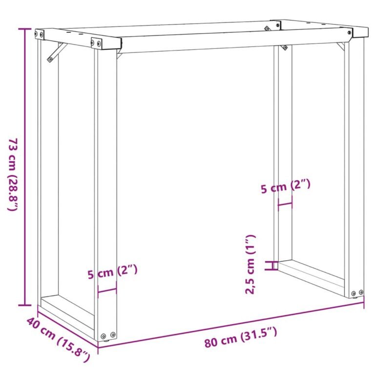Valgomojo stalas – 80×40×73 cm – nuotrauka 8 Valgomojo stalas – 80×40×73 cm – produkto nuotrauka 8