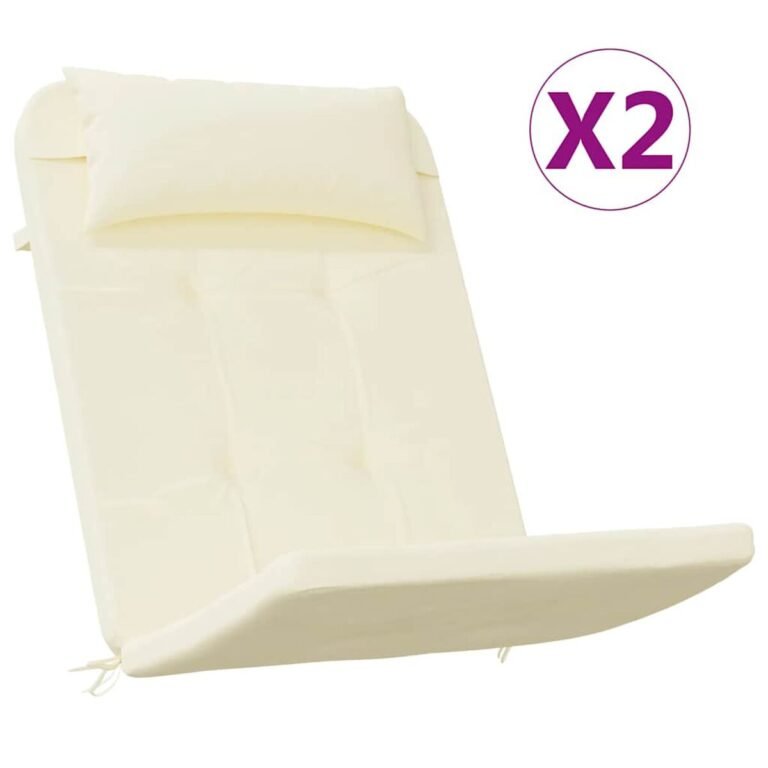 vidaXL Adirondack kėdės pagalvėlės, 2vnt., kreminės, oksfordo audinys