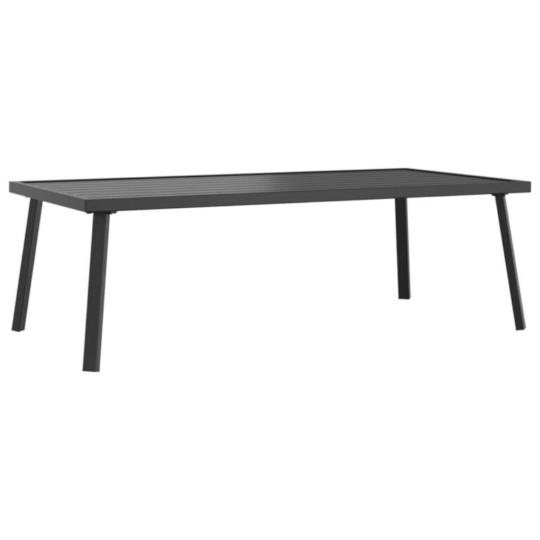 vidaXL Sodo kavos staliukas, antracito spalvos, 110x55x35cm, plienas