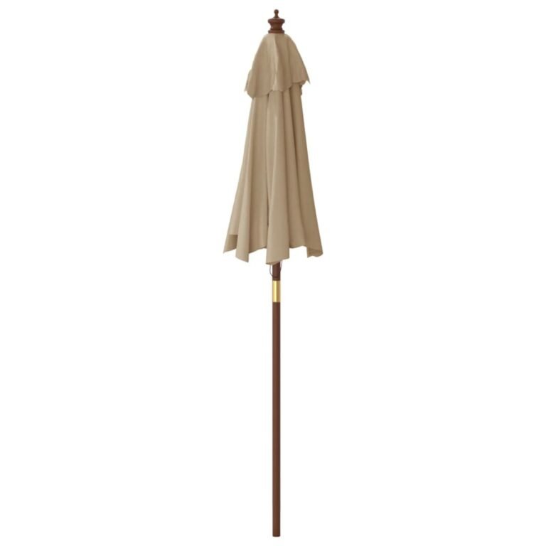 Lauko skėtis – 196×231 cm, rusvai pilka spalva – produkto nuotrauka 4