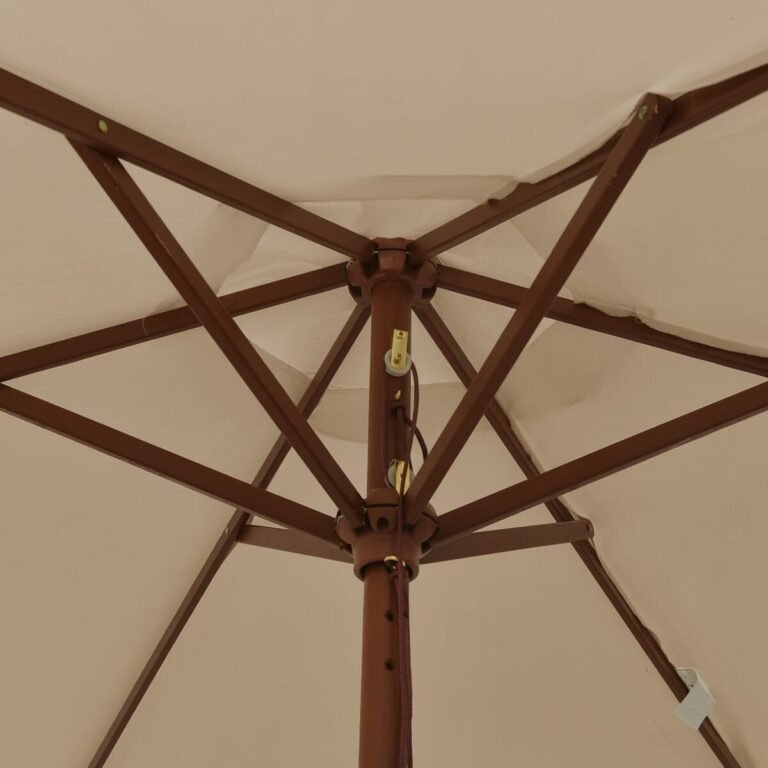 Lauko skėtis – 196×231 cm, rusvai pilka spalva – produkto nuotrauka 5