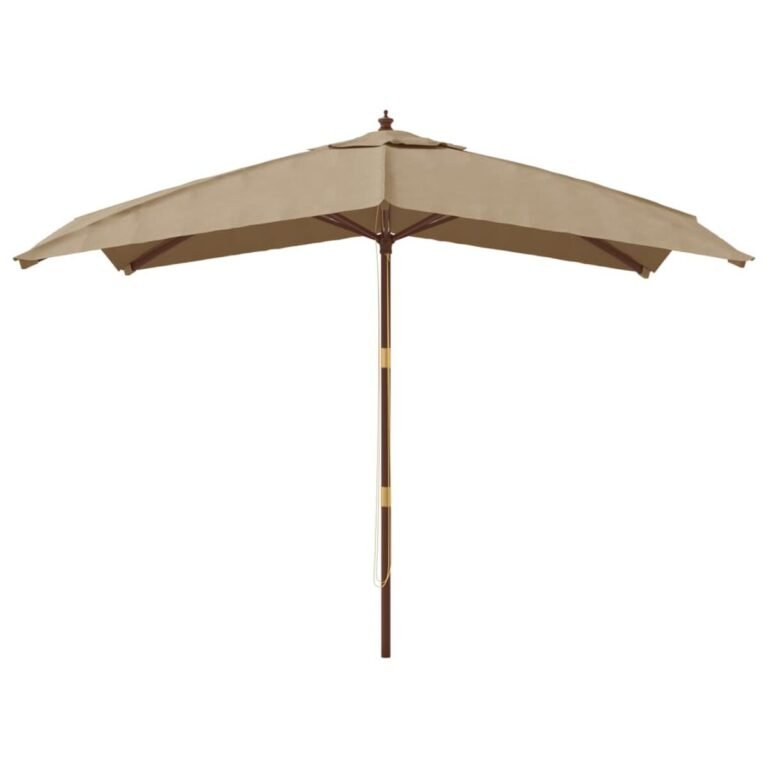 Lauko skėtis – 300×300×273 cm, rusvai pilka spalva – nuotrauka 3 Lauko skėtis – 300×300×273 cm, rusvai pilka spalva – produkto nuotrauka 3