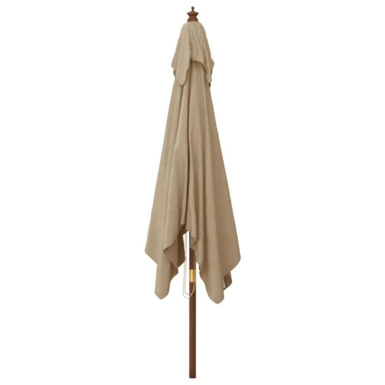 Lauko skėtis – 300×300×273 cm, rusvai pilka spalva – nuotrauka 4 Lauko skėtis – 300×300×273 cm, rusvai pilka spalva – produkto nuotrauka 4