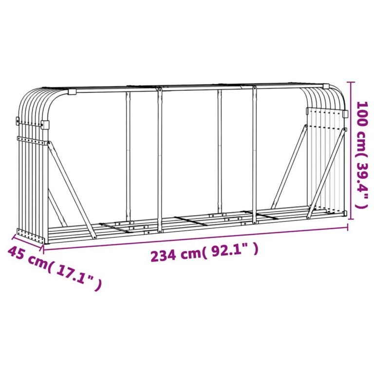 Malkų laikiklis – 234×45×100 cm, sidabro spalva – produkto nuotrauka 8