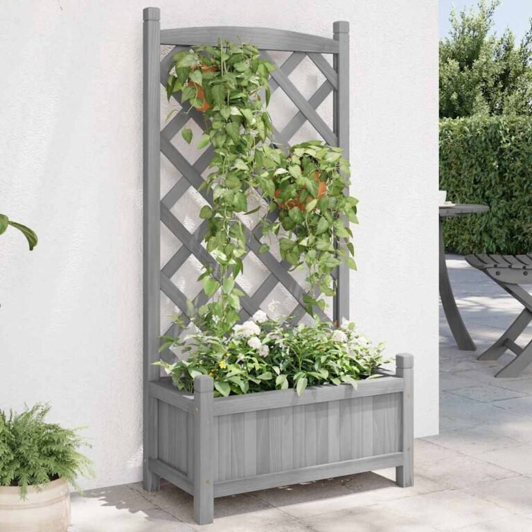Augalų dėžė – 55×29,5×110 cm, pilka spalva – nuotrauka 2 Augalų dėžė – 55×29,5×110 cm, pilka spalva – produkto nuotrauka 2