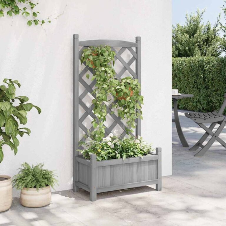 Augalų dėžė – 55×29,5×110 cm, pilka spalva – nuotrauka 3 Augalų dėžė – 55×29,5×110 cm, pilka spalva – produkto nuotrauka 3