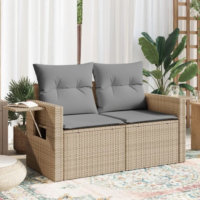 Lauko sofa – smėlio spalva – produkto nuotrauka 2