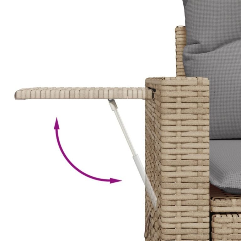 Lauko sofa – smėlio spalva – produkto nuotrauka 9