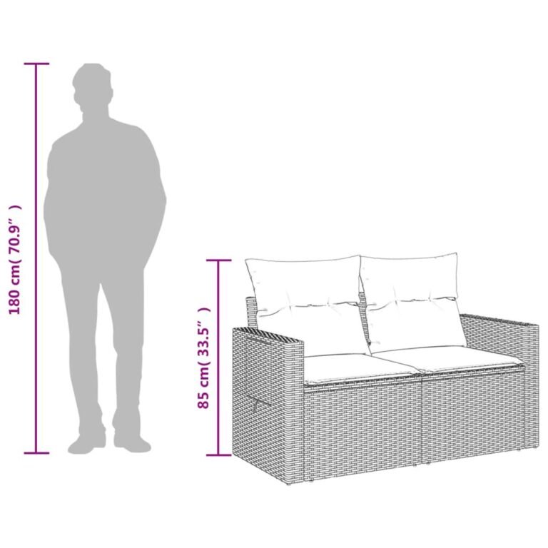 Lauko sofa – smėlio spalva – produkto nuotrauka 10