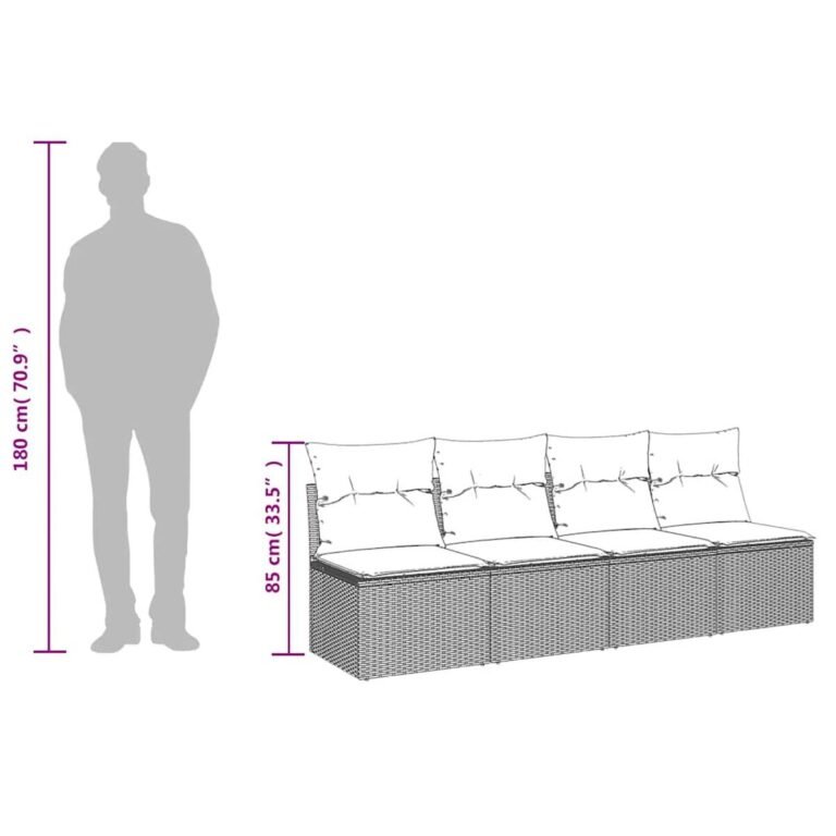 Lauko sofa – pilka spalva – nuotrauka 8 Lauko sofa – pilka spalva – produkto nuotrauka 8