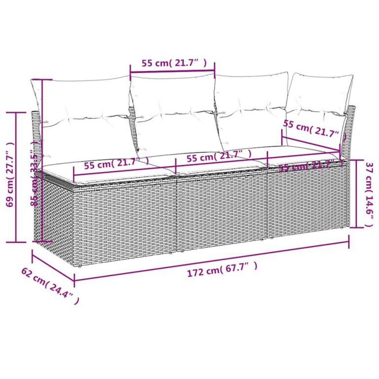 Lauko sofa – ruda spalva – nuotrauka 11 Lauko sofa – ruda spalva – produkto nuotrauka 11