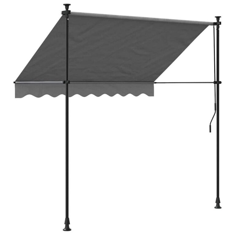 Ištraukiama markizė – 200×150 cm, antracito spalva – produkto nuotrauka 4