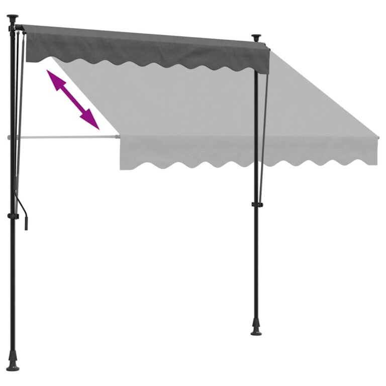 Ištraukiama markizė – 200×150 cm, antracito spalva – produkto nuotrauka 8