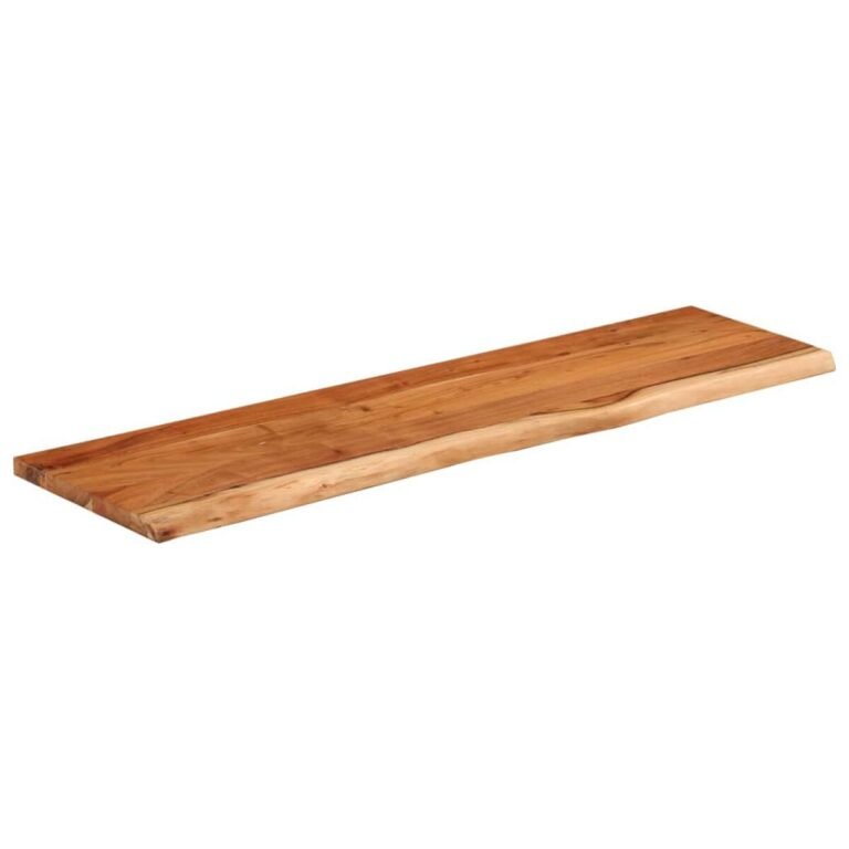 vidaXL Sieninė lentyna, 90x30x2,5cm, akacijos masyvas, su gyvu kraštu – produkto nuotrauka 3