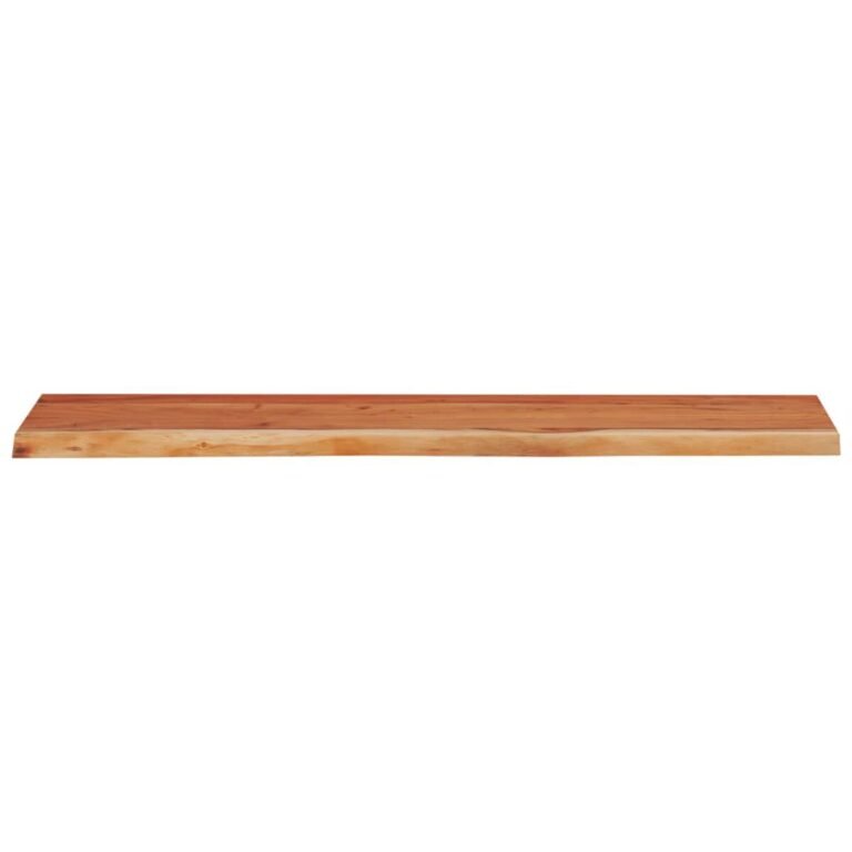 vidaXL Sieninė lentyna, 90x30x2,5cm, akacijos masyvas, su gyvu kraštu – produkto nuotrauka 4