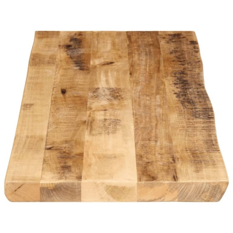 vidaXL Stalviršis, 140x40x2,5cm, mango masyvas, su gyvu kraštu – produkto nuotrauka 4