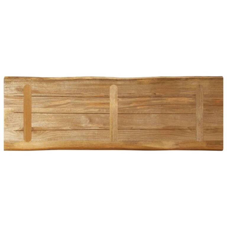 vidaXL Stalviršis, 140x40x2,5cm, mango masyvas, su gyvu kraštu – produkto nuotrauka 5