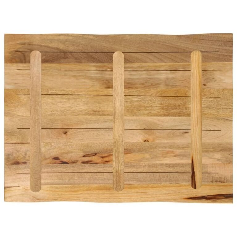 vidaXL Stalviršis, 90x60x3,8cm, mango medienos masyvas, su gyvu kraštu – produkto nuotrauka 5