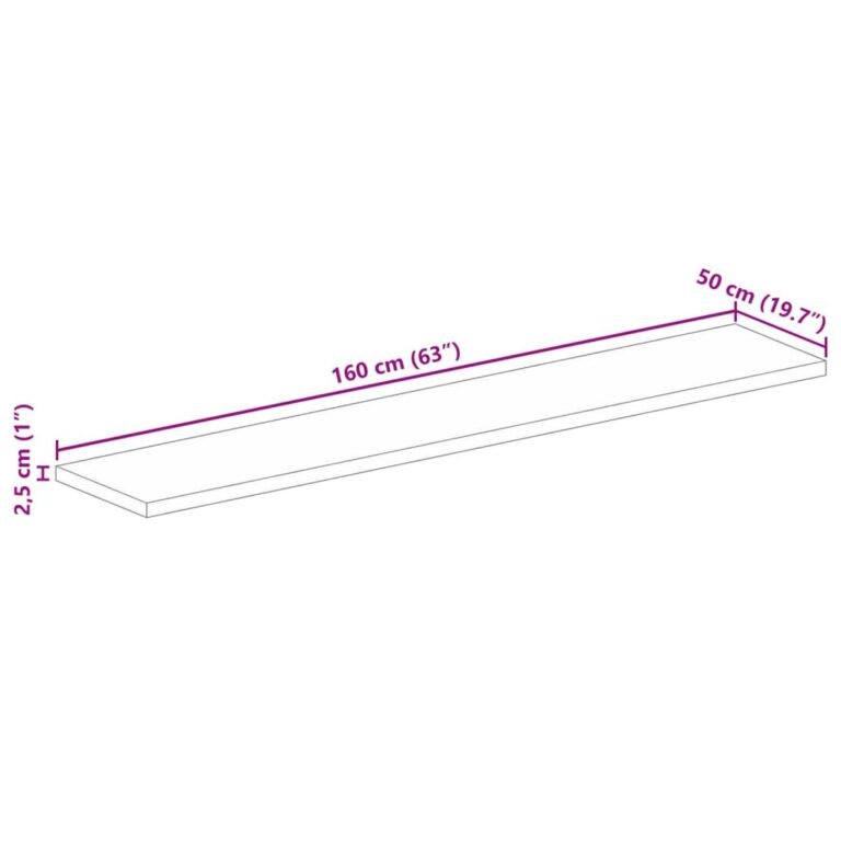 vidaXL Stalviršis, 160x50x2,5cm, akacijos masyvas, stačiakampis – produkto nuotrauka 9