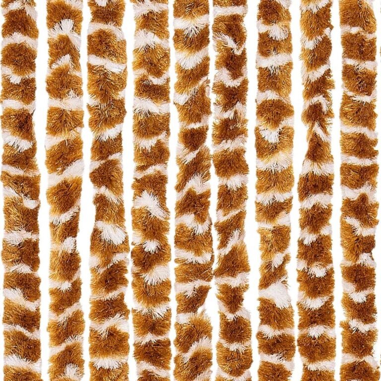 vidaXL Užuolaida nuo musių, geltonai ruda ir balta, 100x230cm, šenilis – nuotrauka 5 vidaXL Užuolaida nuo musių, geltonai ruda ir balta, 100x230cm, šenilis – produkto nuotrauka 5