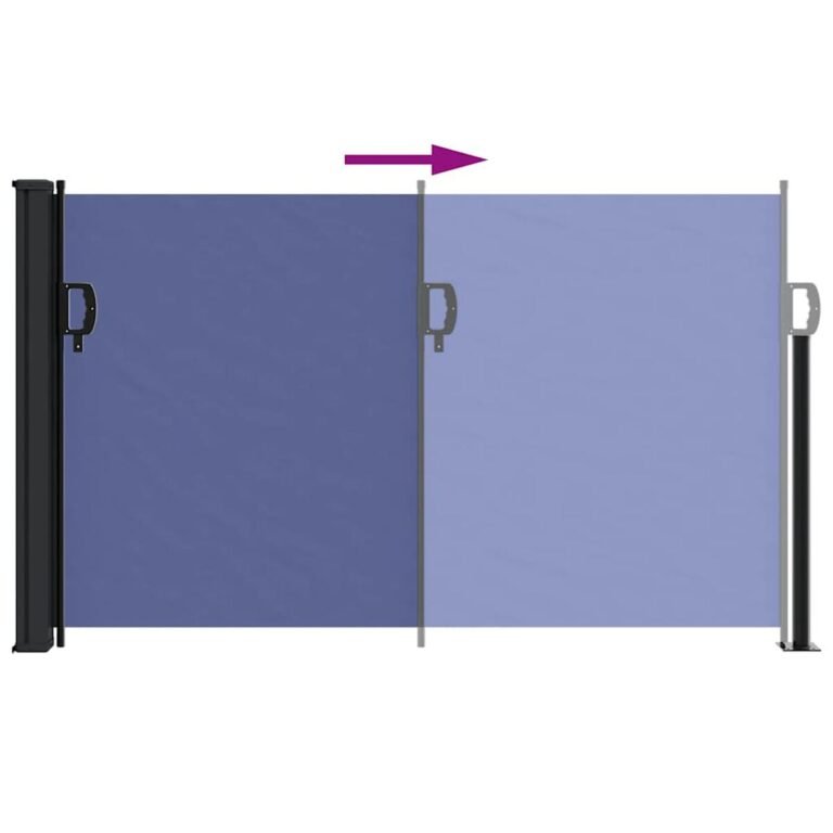 Ištraukiama šoninė markizė – 117×300 cm, mėlyna spalva – nuotrauka 5 Ištraukiama šoninė markizė – 117×300 cm, mėlyna spalva – produkto nuotrauka 5